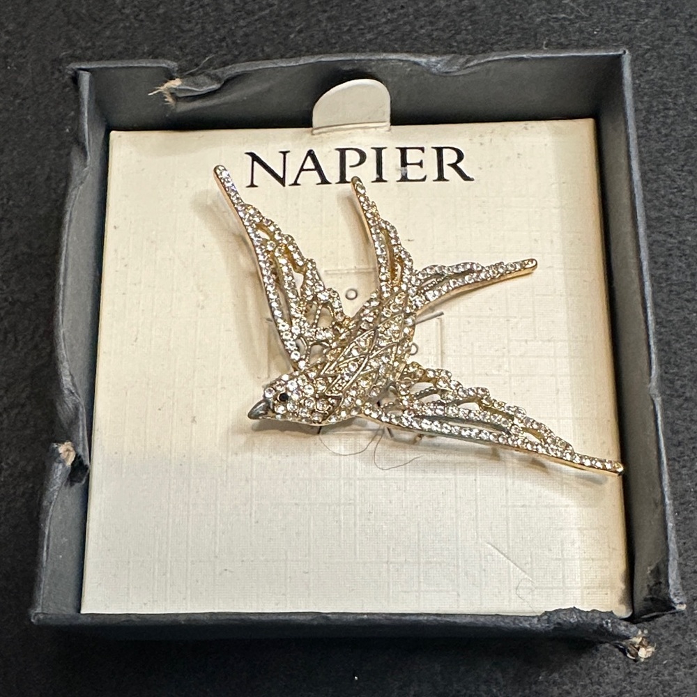 Napier Gold and Silver Tone Bird Brooch